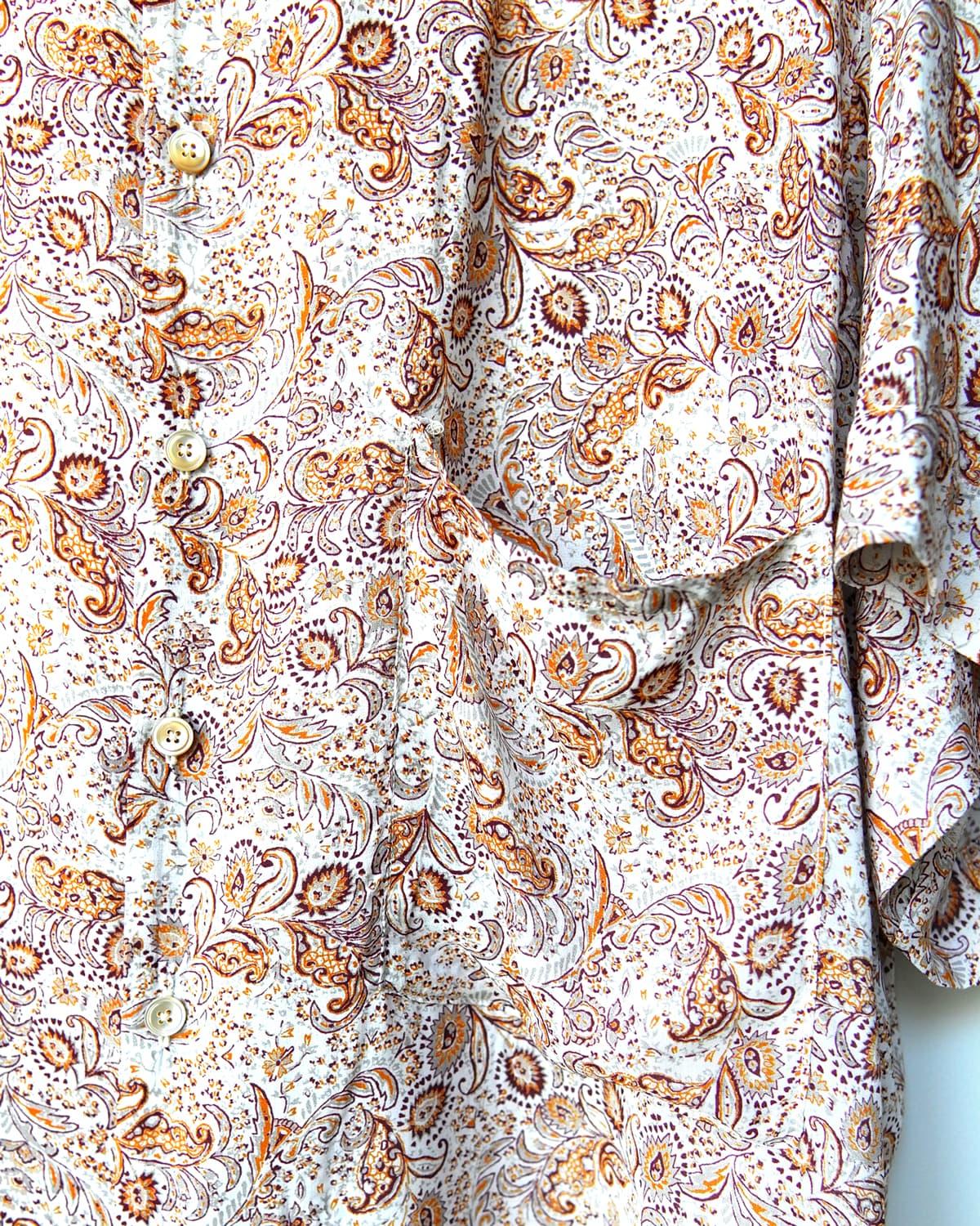 ペイズリイー柄・柔らかいXLハーフスリーブシャツ【gri:n ai】 | 17枚目